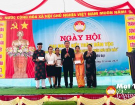 khu dân cư Quảng Điền, xã Triệu Đại, huyện Triệu Phong tổ chức Ngày hội Đại đoàn kết toàn dân tộc và phát động xây dựng khu dân cư nông thôn mới kiểu mẫu.