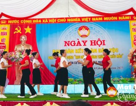 khu dân cư Quảng Điền, xã Triệu Đại, huyện Triệu Phong tổ chức Ngày hội Đại đoàn kết toàn dân tộc và phát động xây dựng khu dân cư nông thôn mới kiểu mẫu.